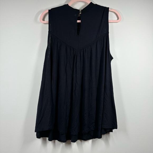 APT. 9 Black Lace Sleeveless Blouse Large - Picture 2 of 7